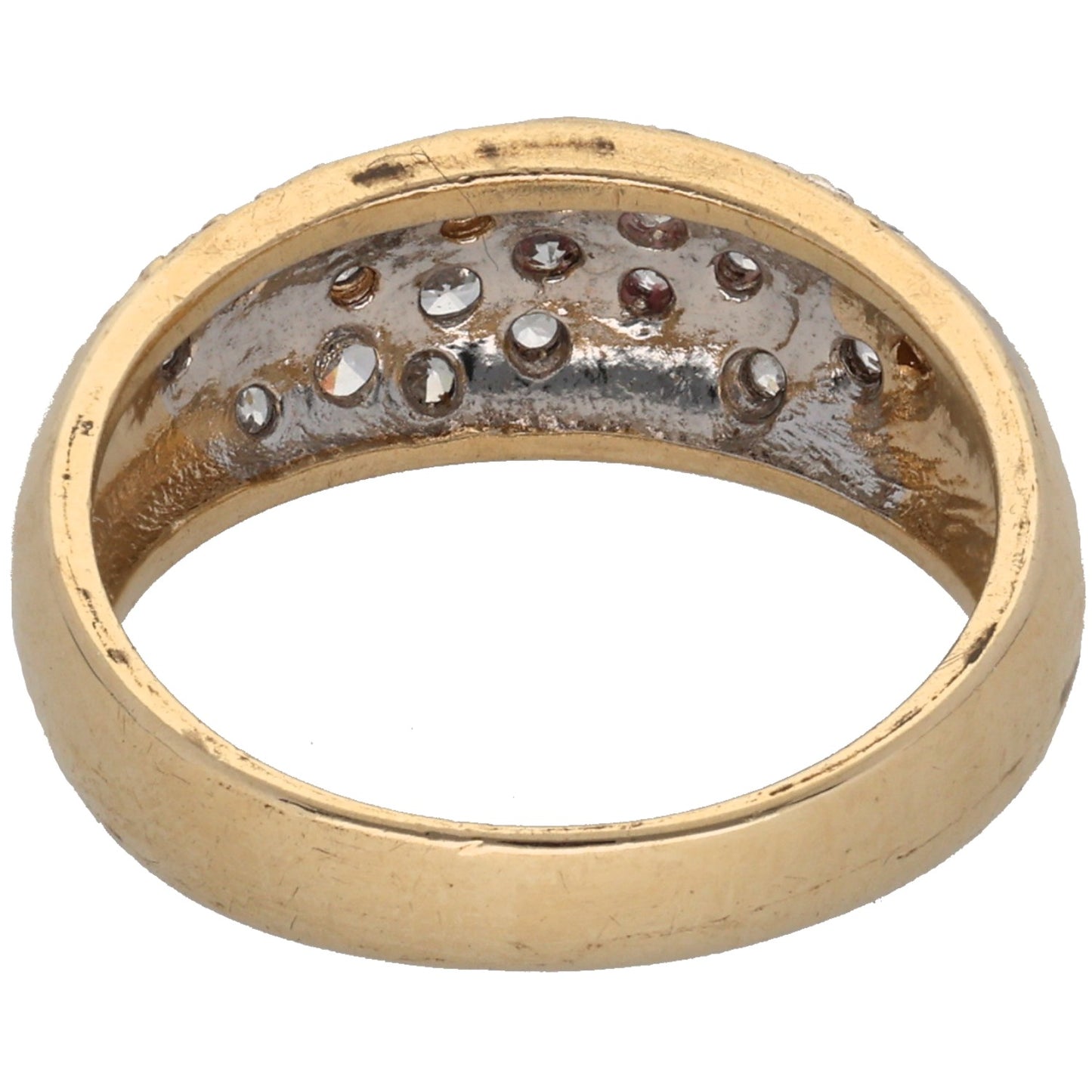 9ct Gold Cubic Zirconia Alternative Ring Size M