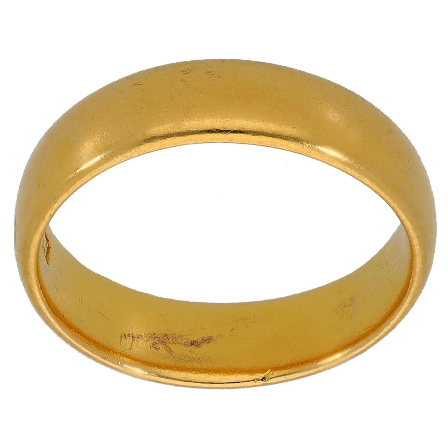 22ct Gold Plain Wedding Ring Size N