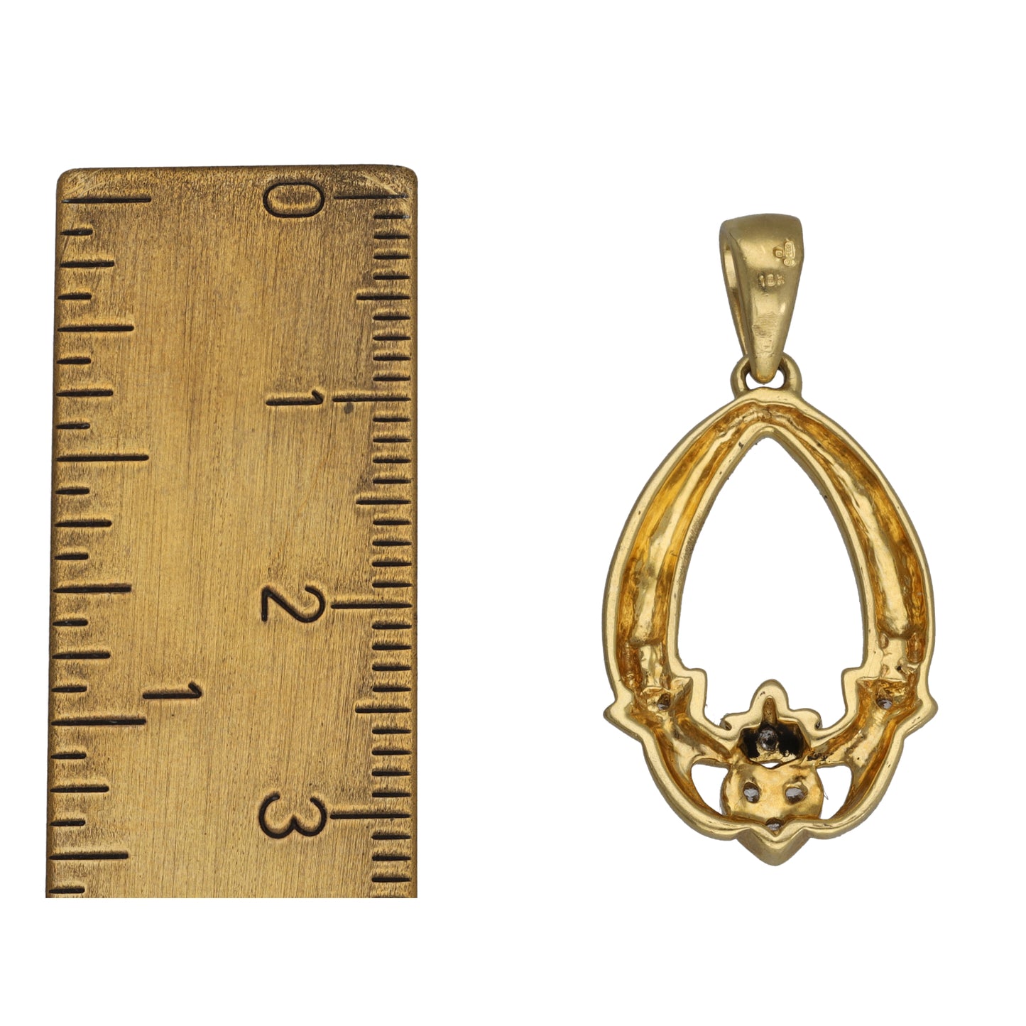 18ct Gold 0.09ct Diamond Alternative Pendant