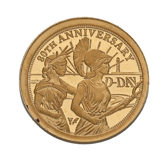 22ct Gold King Charles III 80th Anniversary D-Day Eighth Sovereign 2024 Coin