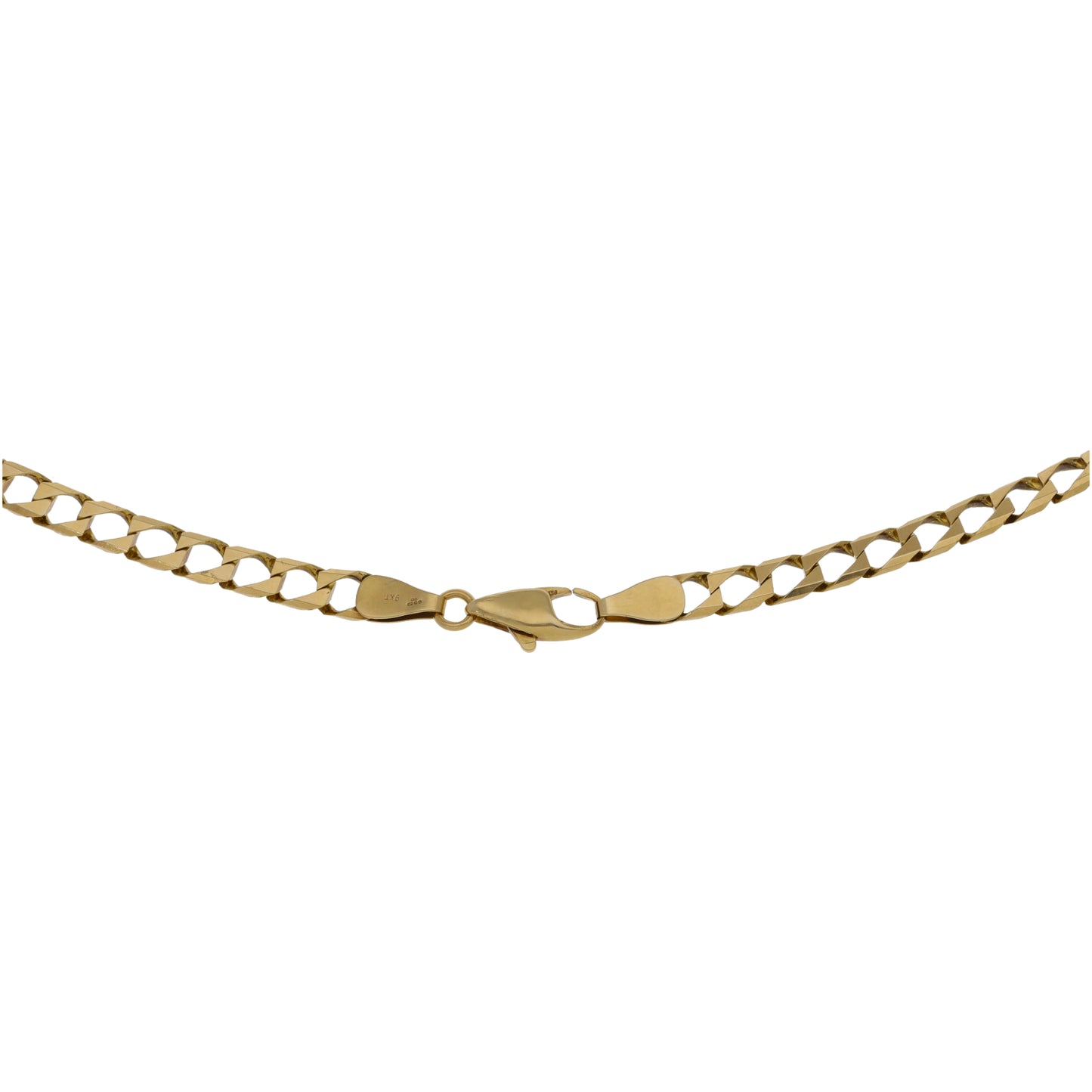 9ct Gold Curb Chain 18"