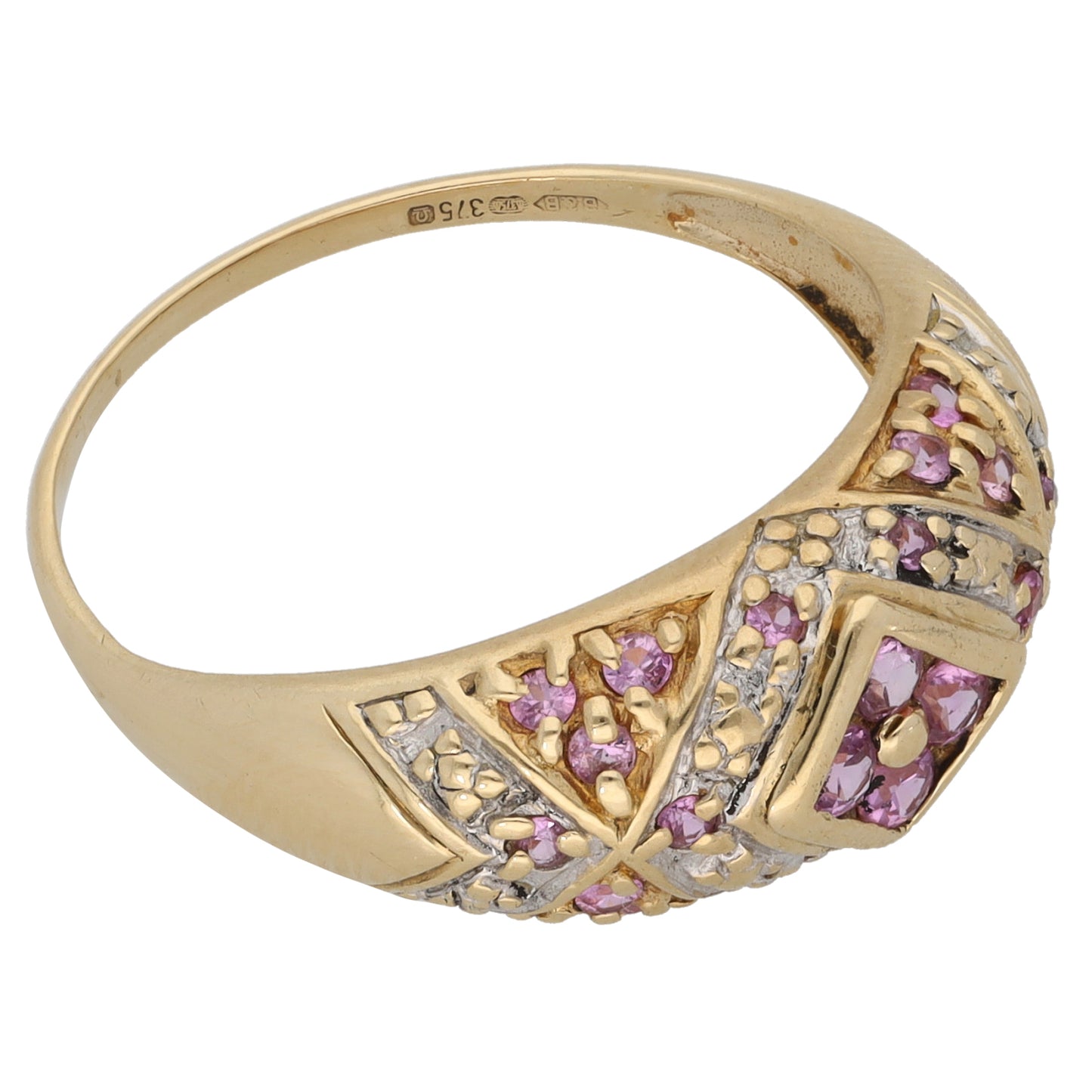 9ct Gold Sapphire Dress/Cocktail Ring Size R