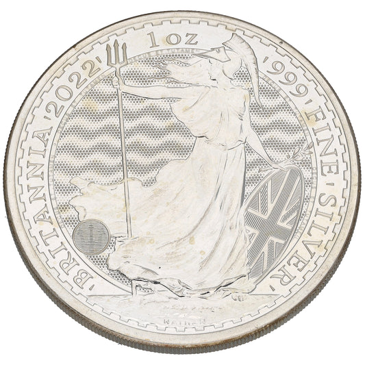 Fine Silver Queen Elizabeth II 1 OZ Britannia Coin 2022