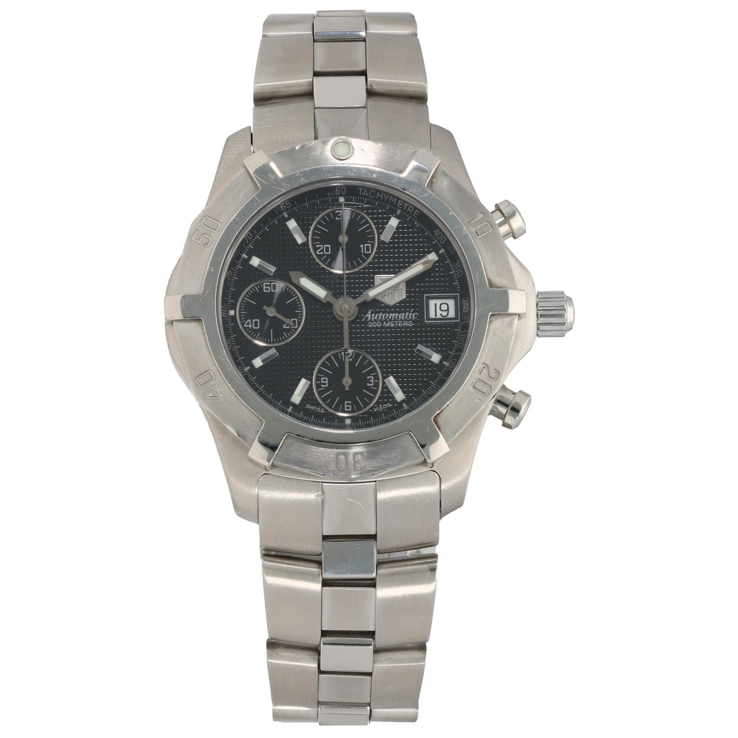 Tag Heuer 2000 Exclusive CN2111, black dial with subdials in a stainless steel case