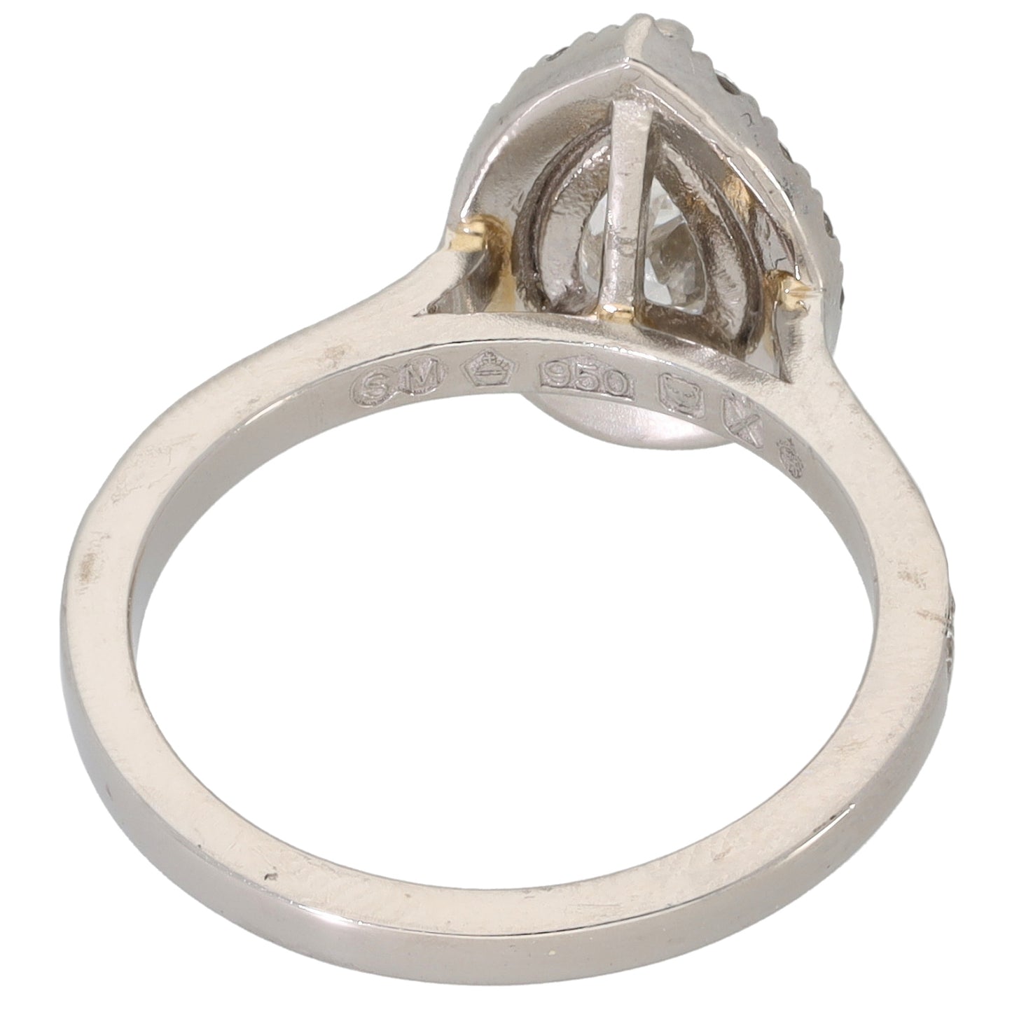 Platinum 1.12ct Laboratory-Grown Diamond Dress/Cocktail Ring Size M