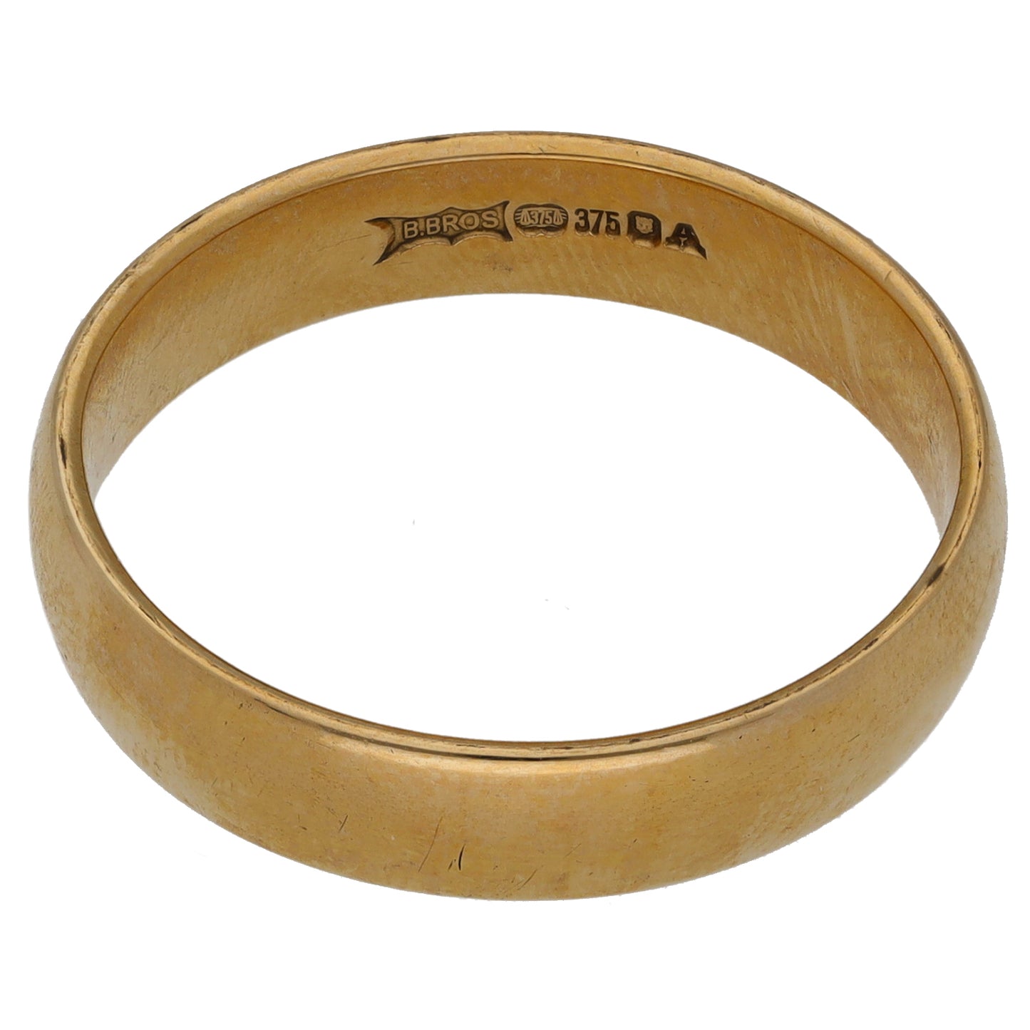 9ct Gold Plain Wedding Ring Size T