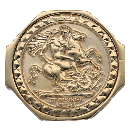 9ct Gold St George Ring Size U