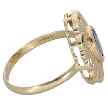 Load image into Gallery viewer, New 14ct Gold Blue Stone Floral Ring
