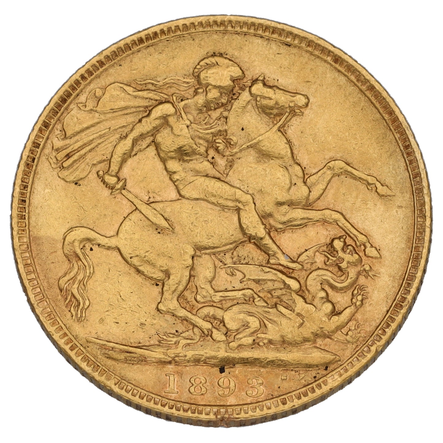22ct Gold Queen Victoria Full Sovereign Coin 1893