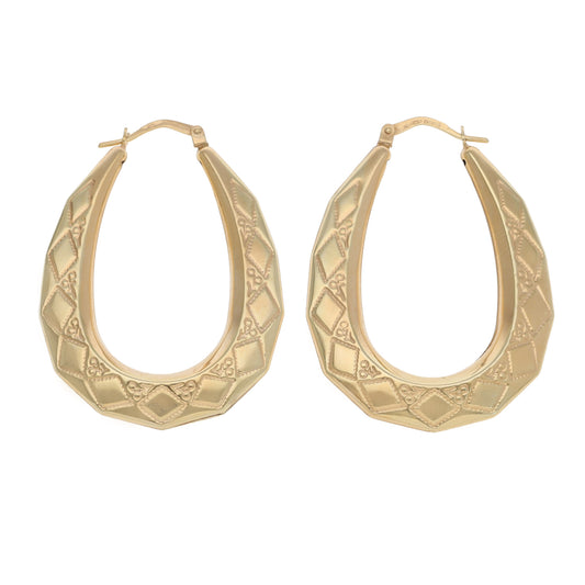 9ct Gold Creole Earrings