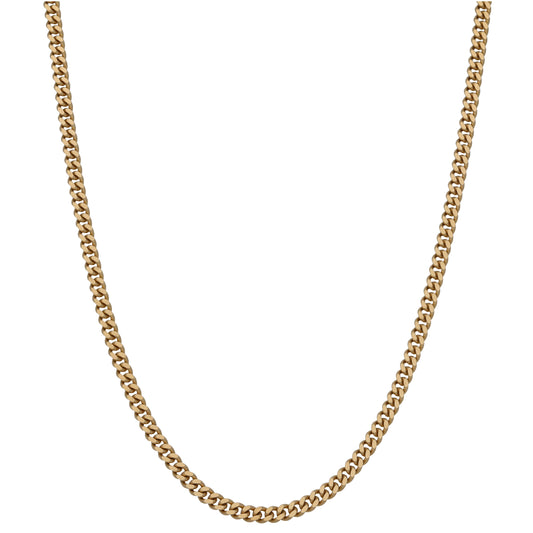 9ct Gold Curb Chain 22"