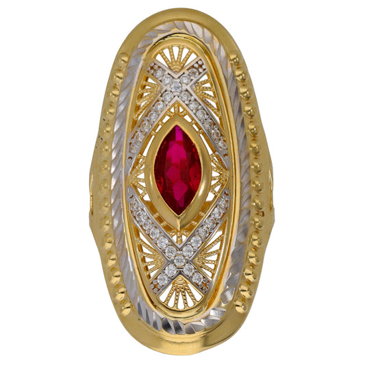 14ct Gold Imitation Dress/Cocktail Ring Size U