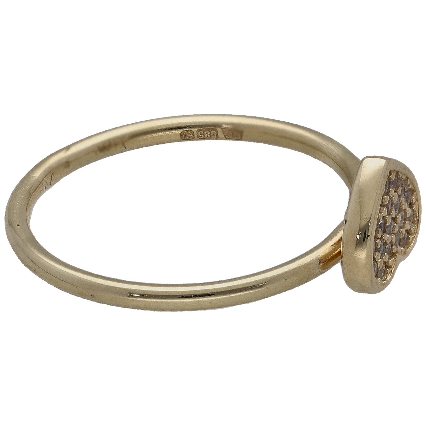 9ct Gold Cubic Zirconia Dress/Cocktail Ring Size N