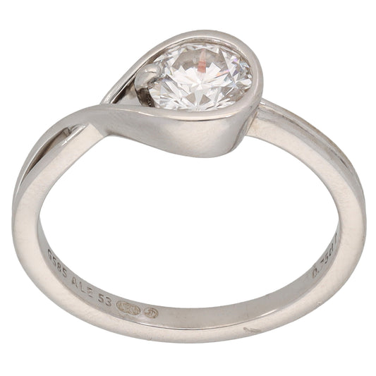 14ct White Gold 0.75ct Laboratory-Grown Diamond Solitaire Pandora Ring Size M