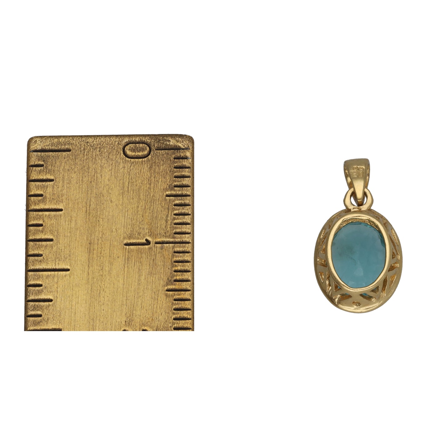 18ct Gold Zircon Single Stone Pendant