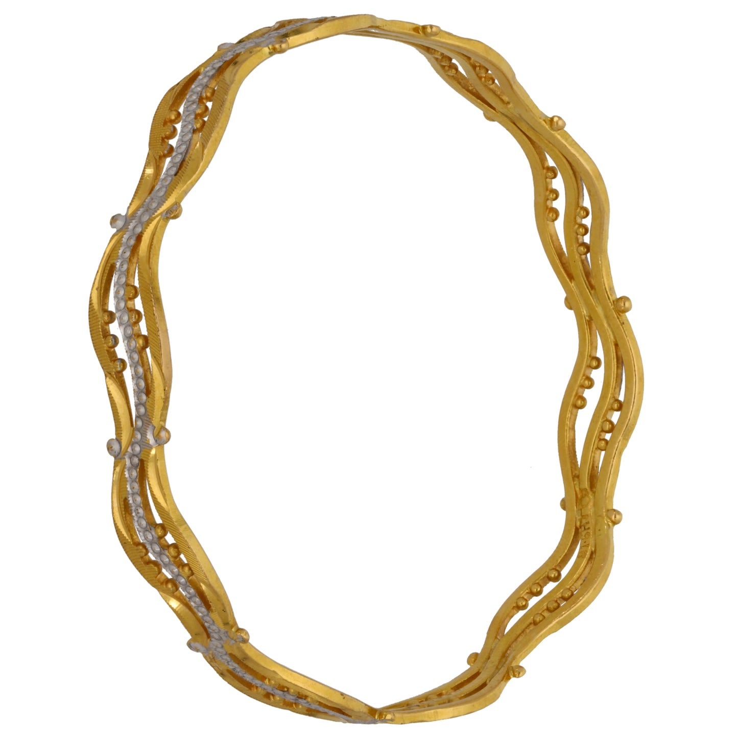 22ct Bicolour Gold Bangle