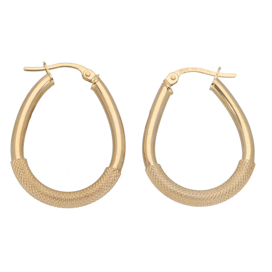 New 9ct Gold Fancy Hoop Earrings