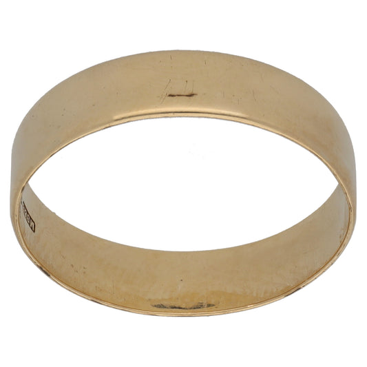9ct Gold Plain Wedding Ring Size S