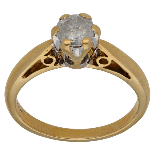 9ct Gold 0.50ct Diamond Solitaire Ring Size M