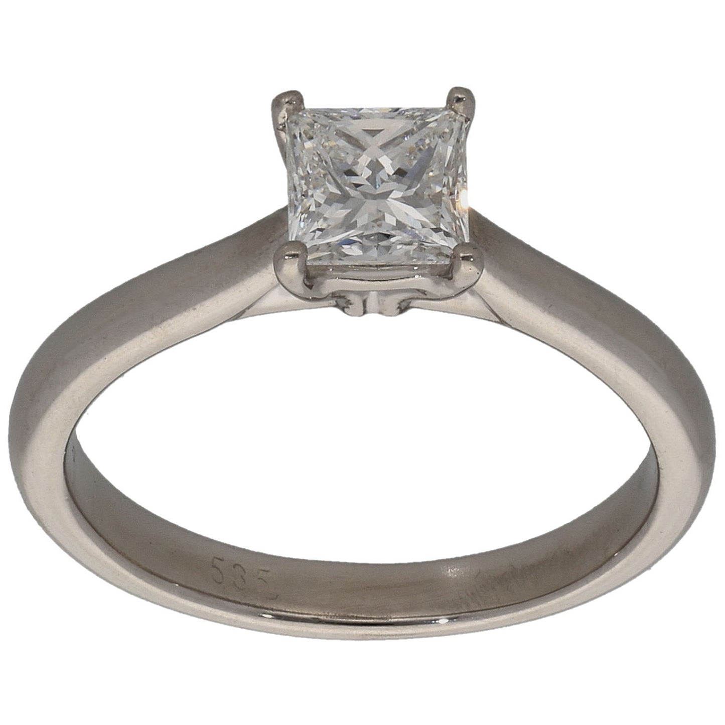 Platinum 0.70ct Diamond Solitaire Ring Size K