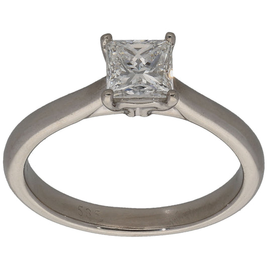 Platinum 0.70ct Diamond Solitaire Ring Size K