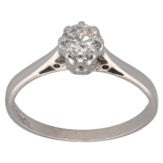 18ct Gold 0.38ct Diamond Solitaire Ring Size L