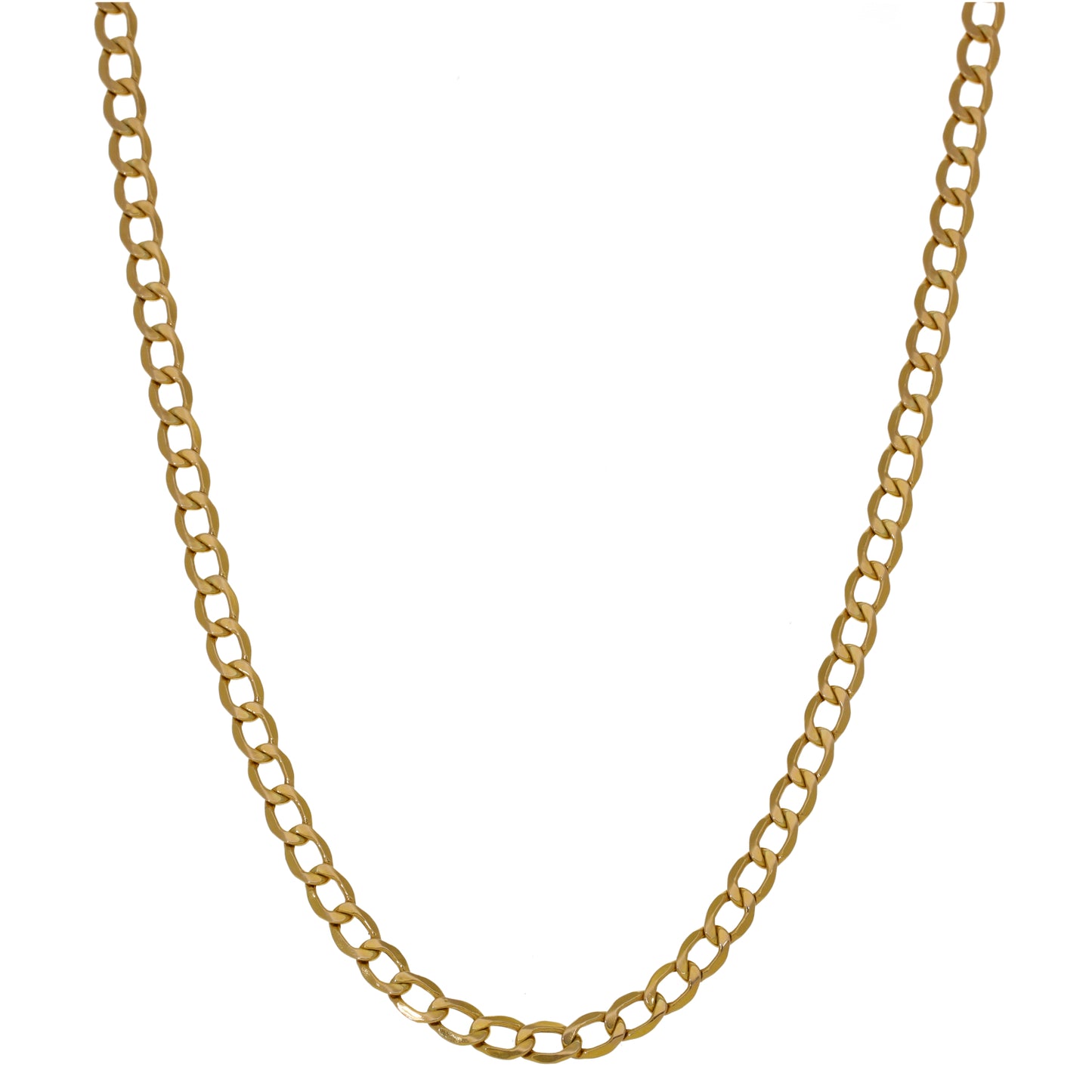 9ct Gold Curb Chain 22"