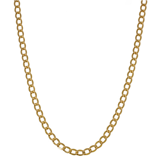 9ct Gold Curb Chain 22"