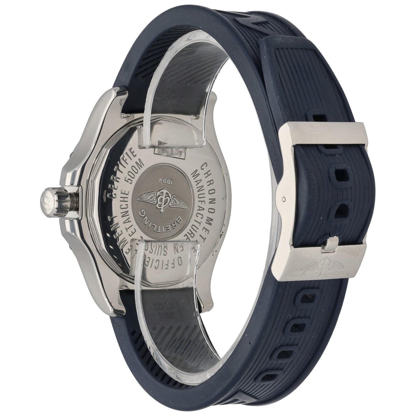 Breitling Colt II A17380, Blue Dial, Stainless Steel, Rubber Strap, Rear Angle Image