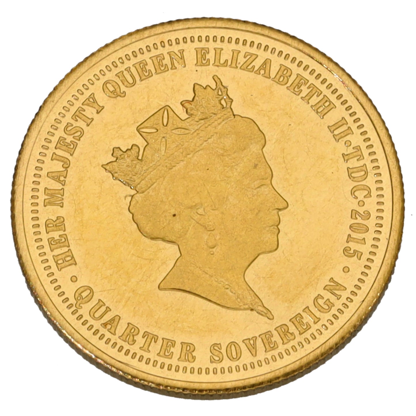 22ct Gold The Longest Reigning Monarch Quarter Sovereign Coin 2015