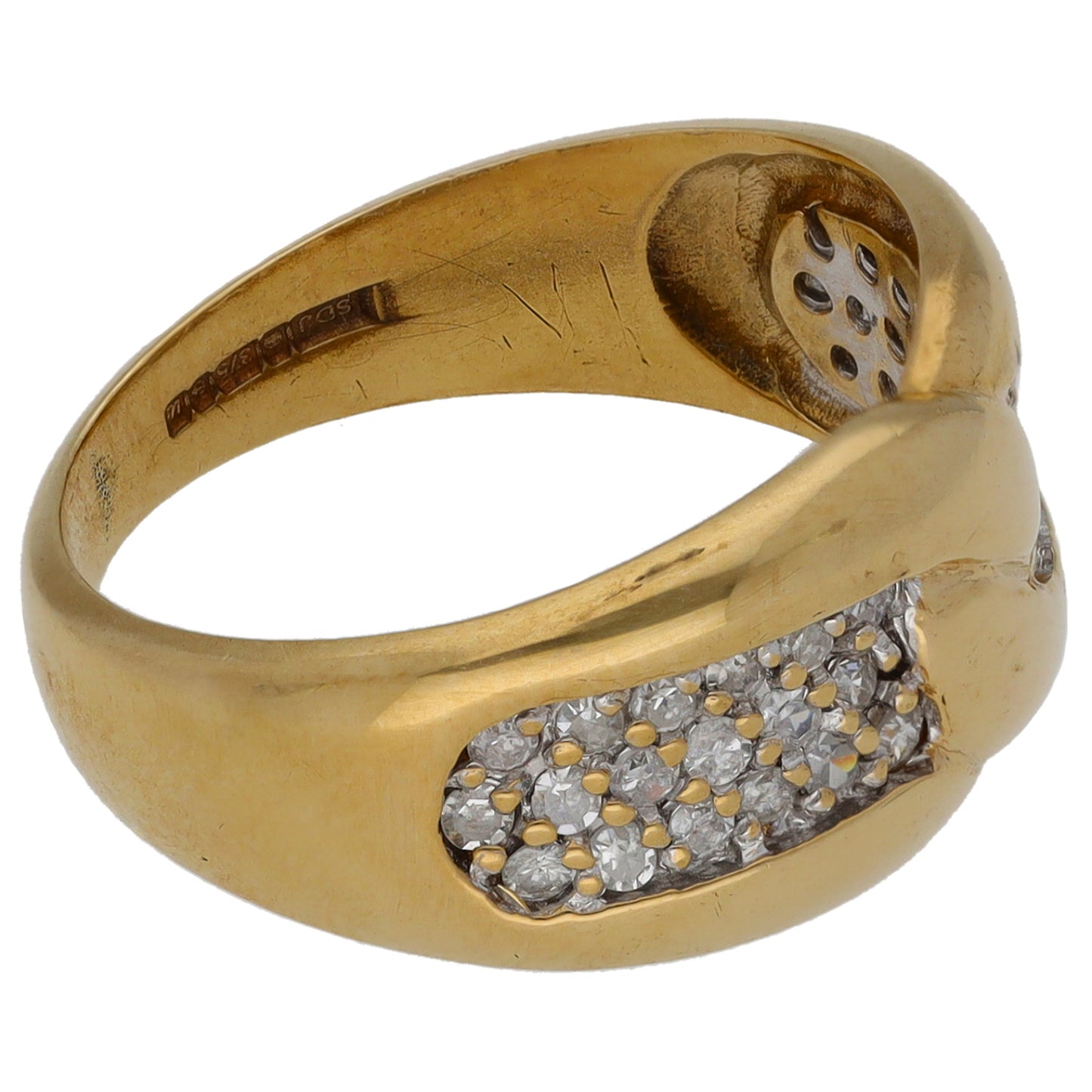 9ct Gold 0.36ct Diamond Alternative Ring Size L
