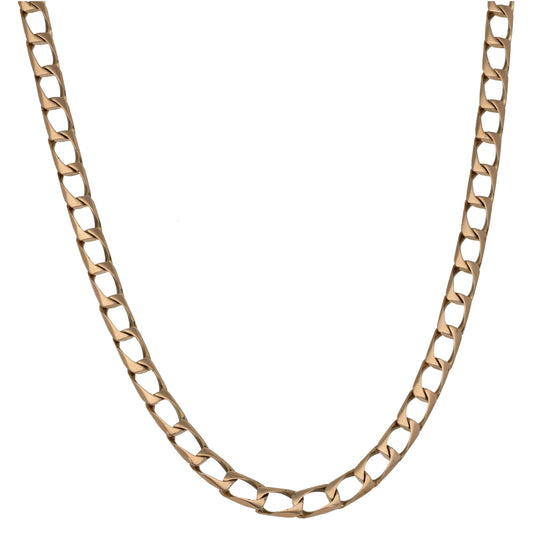 9ct Gold Curb Chain 22"