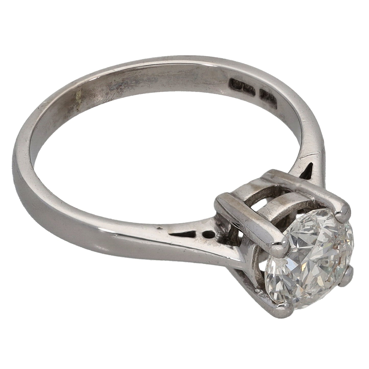 18ct White Gold 1.25ct Diamond Solitaire Ring Size M