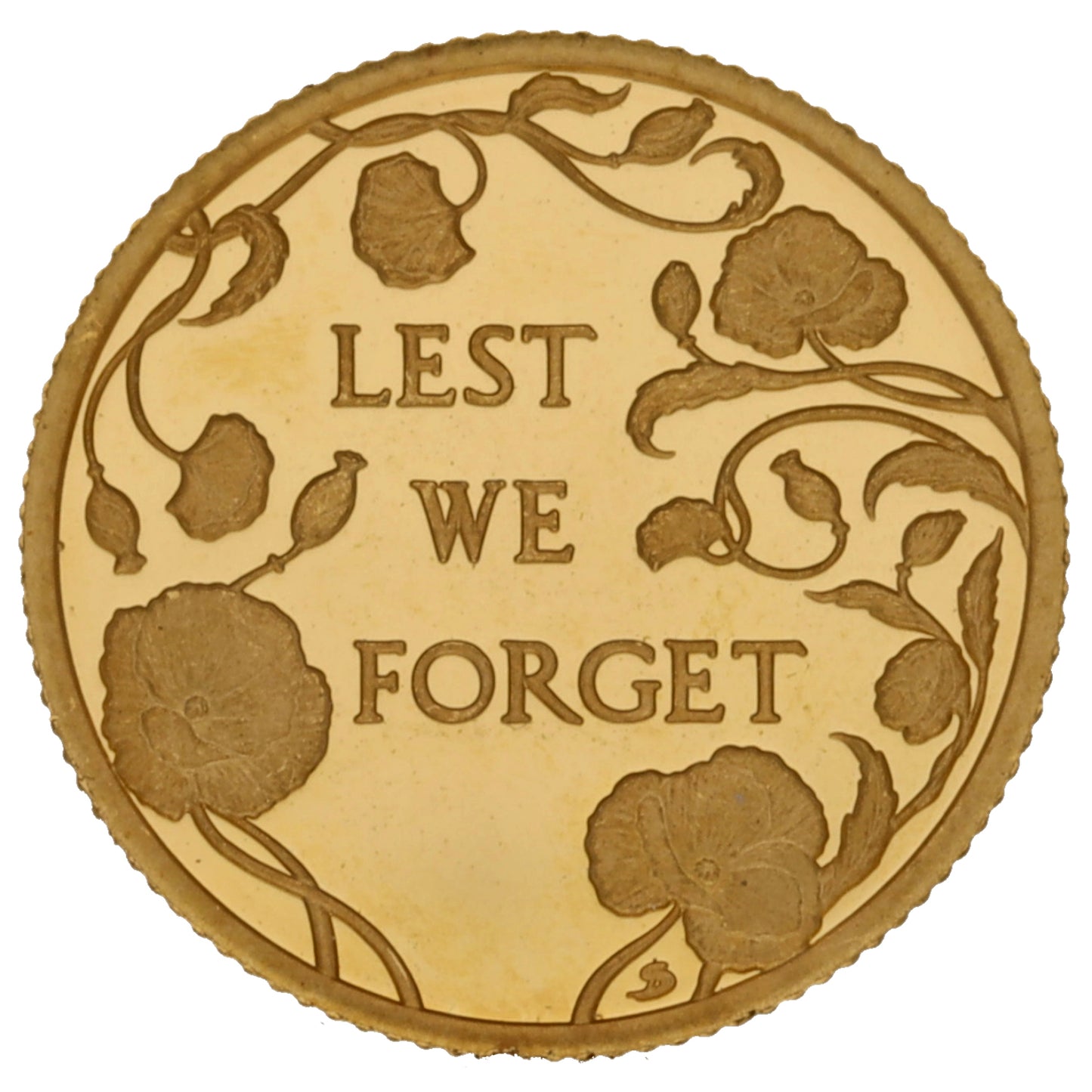 22ct Gold Lest We Forget Quarter Sovereign Coin 2024