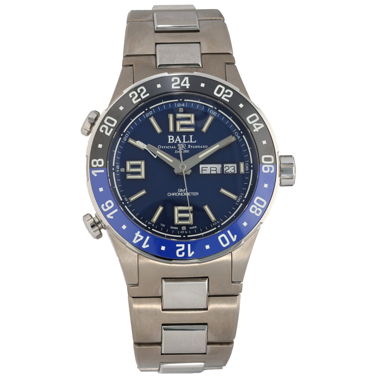 Ball Roadster Marine GMT DG3000A-S1CJ-BE 41mm Titanium Watch