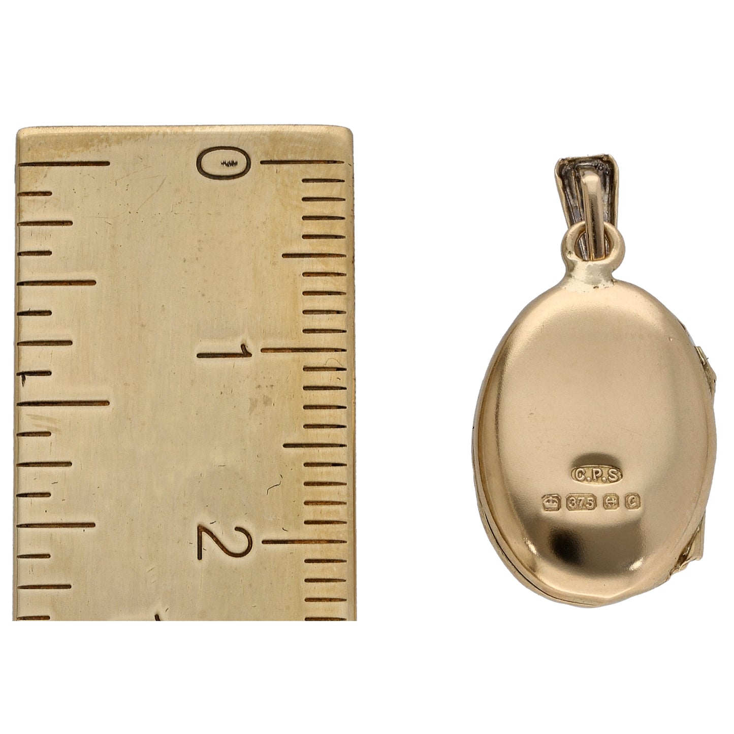 9ct Gold Patterned Locket Pendant