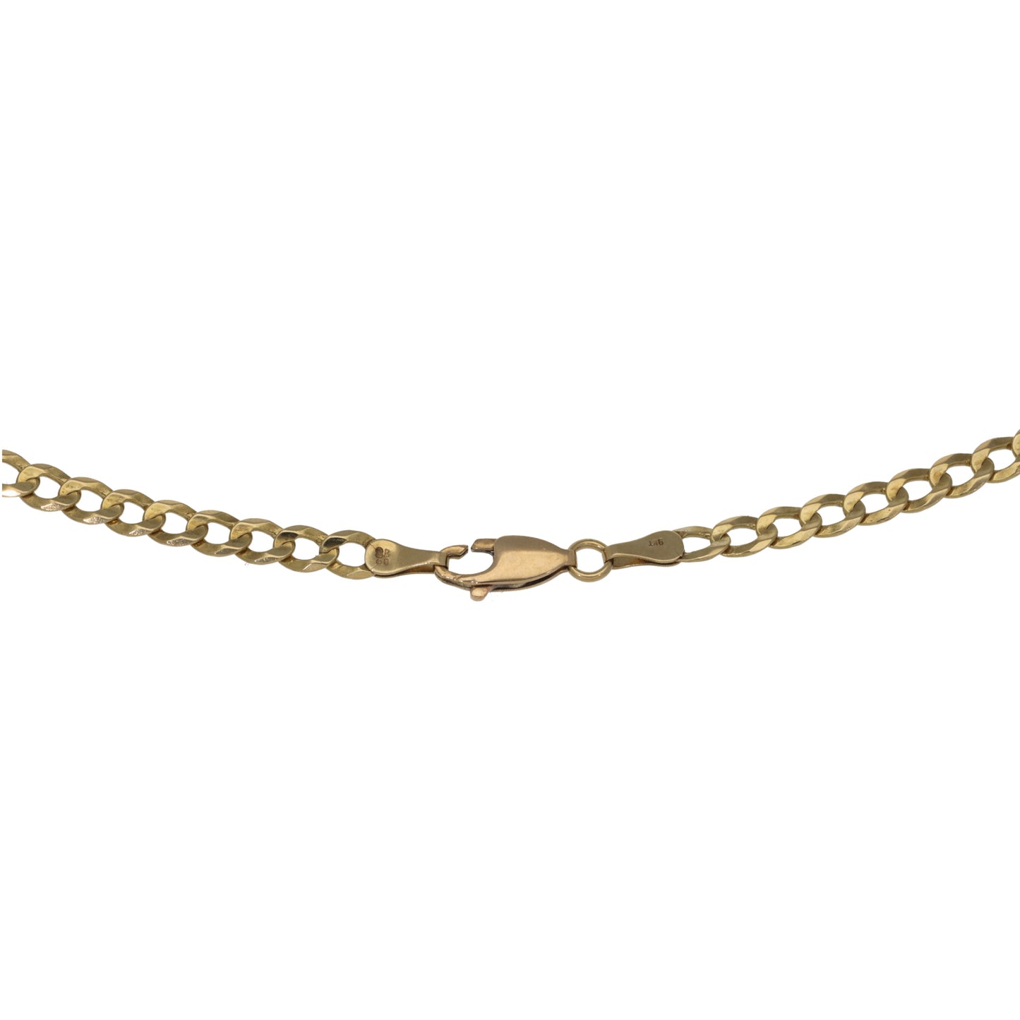 9ct Gold Curb Chain 22"
