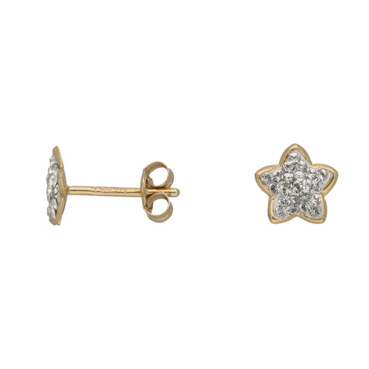 New 9ct Gold Star Stud Earrings