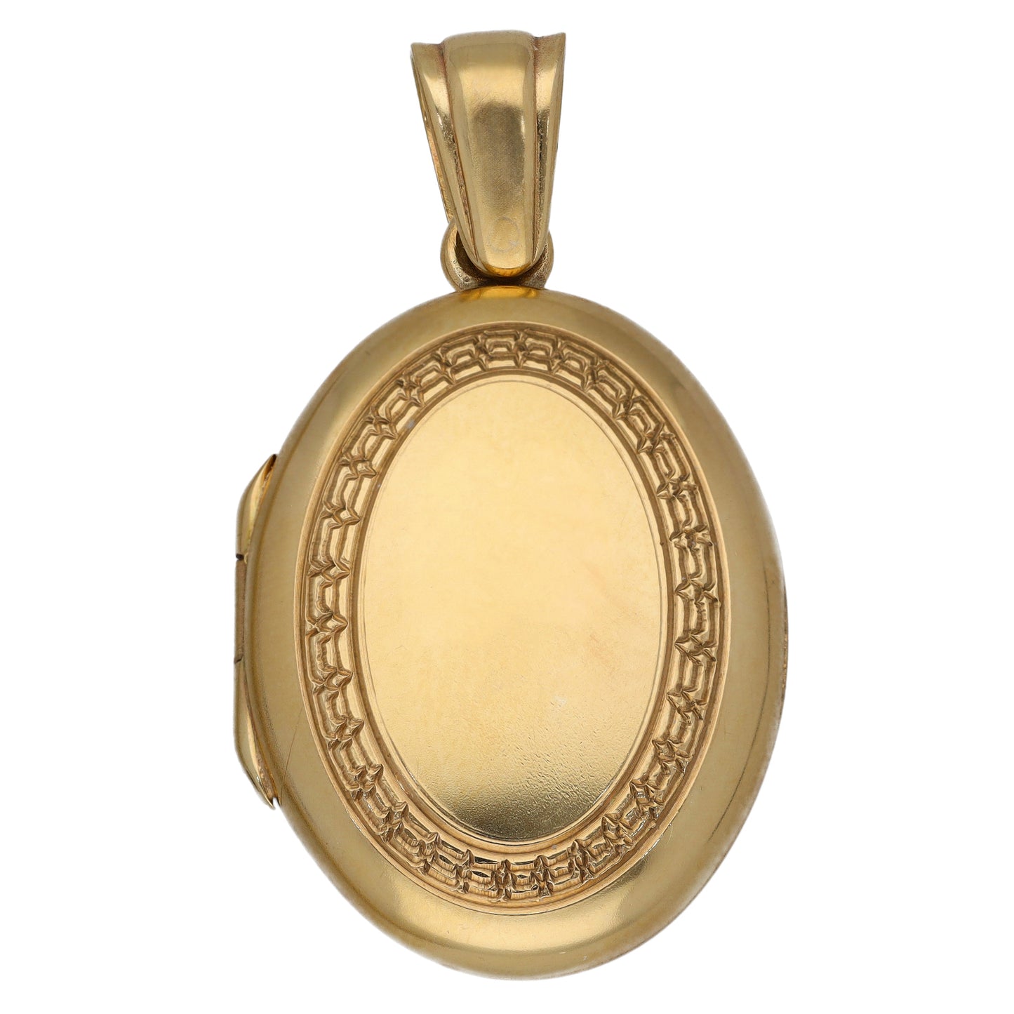 9ct Gold Patterned Locket Pendant