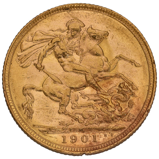 22ct Gold Queen Victoria Full Sovereign Coin 1901