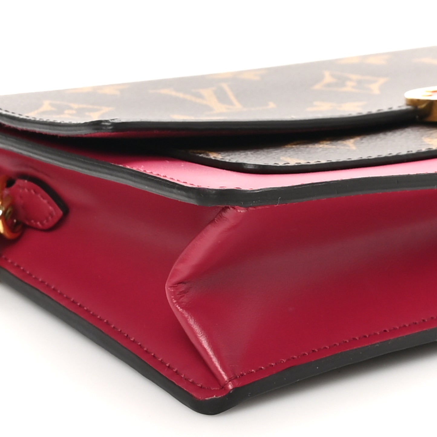 Louis Vuitton Monogram Flore Chain Wallet Coated Canvas Bag - Brown & Purple