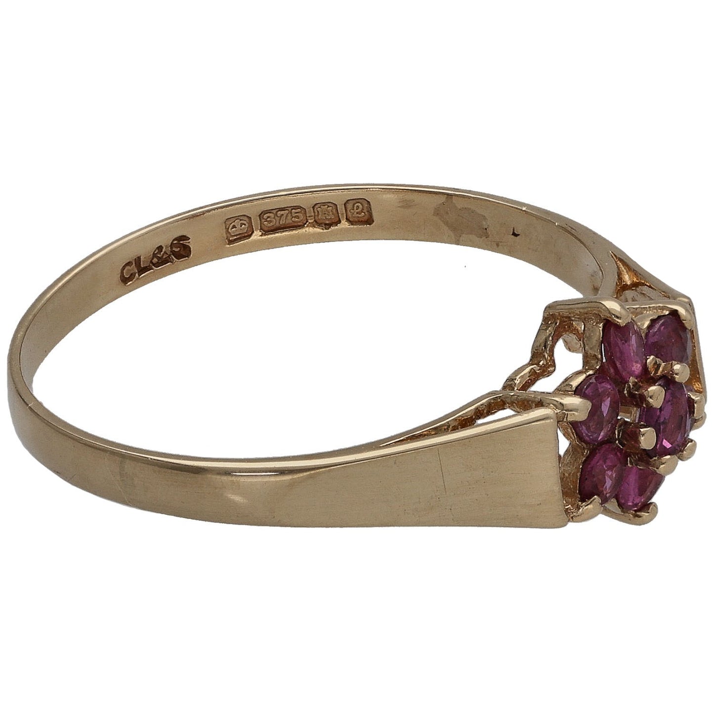 9ct Gold Ruby Dress/Cocktail Ring Size Q