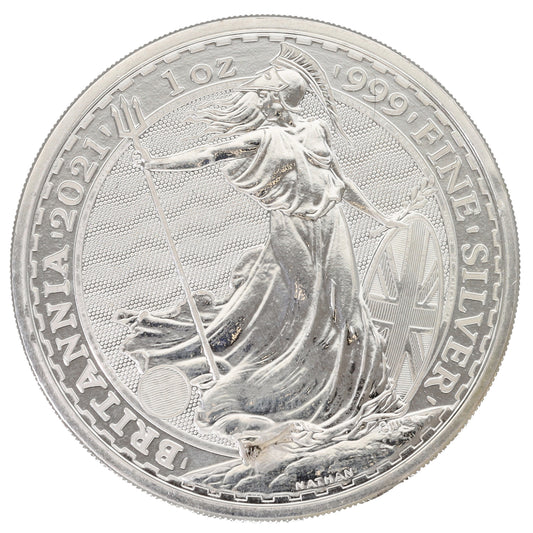 Fine Silver Queen Elizabeth II 1 OZ Britannia Coin 2021