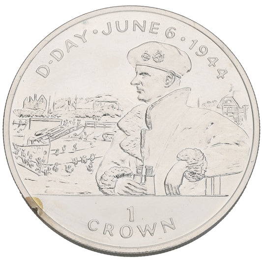 Sterling Silver D-Day 50th Anniversary 1 Crown Coin 1994