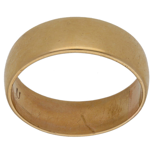 9ct Gold Plain Wedding Ring Size X