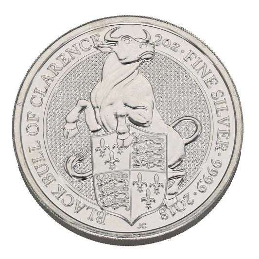 Fine Silver Bull Of Clarence 2 OZ Coin 2018