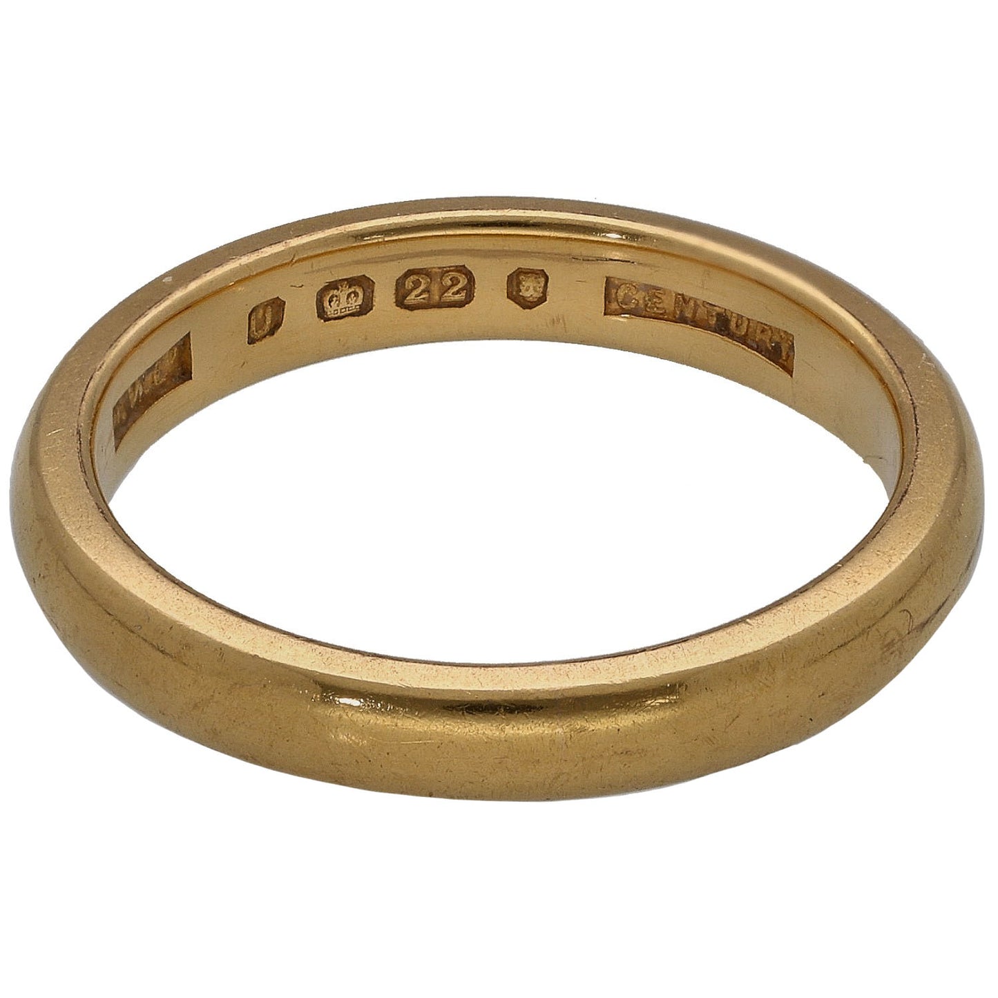 22ct Gold Plain Wedding Ring Size M