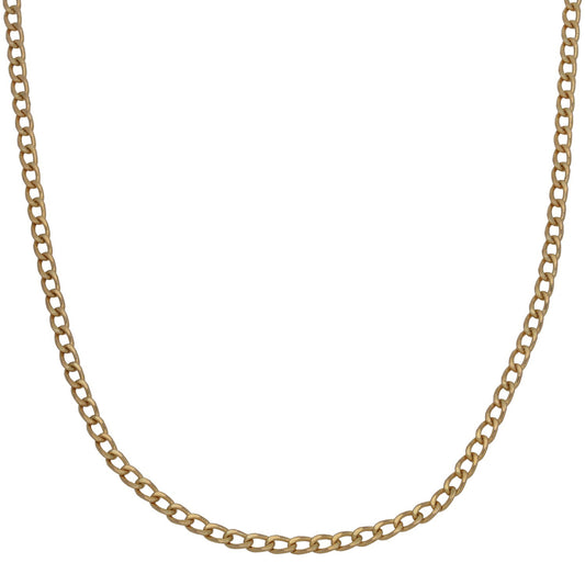 9ct Gold Curb Chain 18"