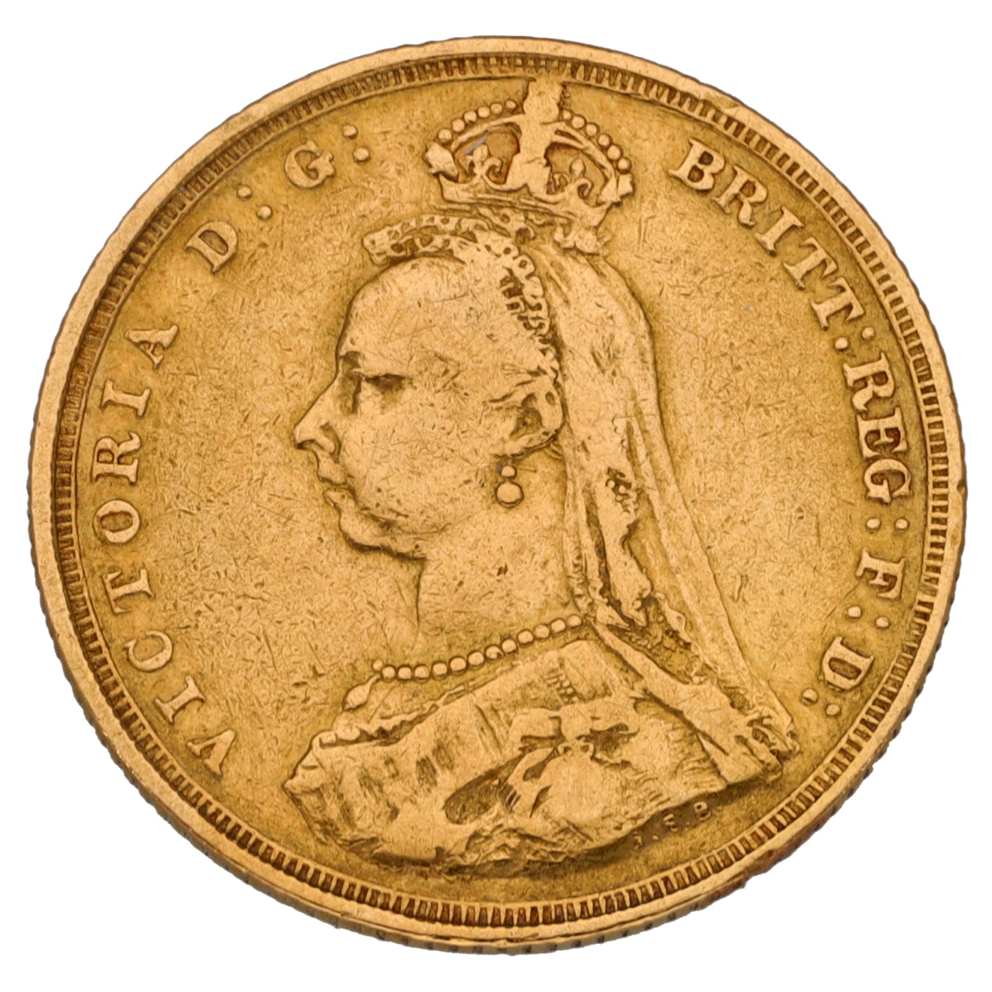 22ct Gold Queen Victoria Full Sovereign Coin 1888