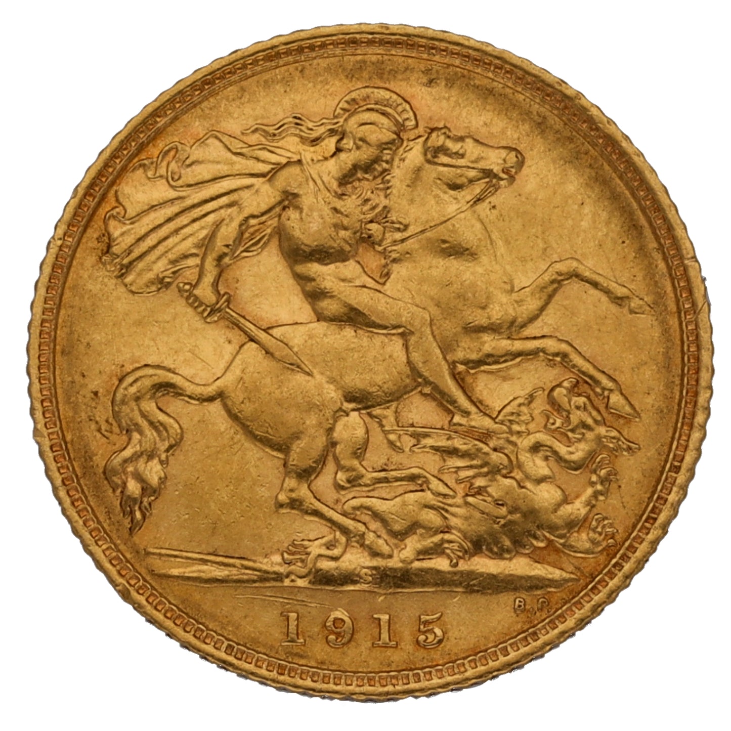 22ct Gold King George V Half Sovereign Coin 1915